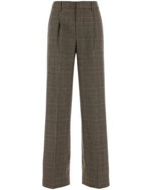 PT Torino Embroidered Wool Blend Lola Pant - Grey