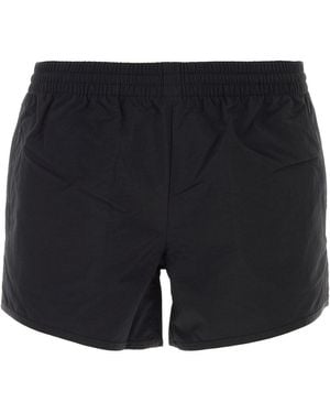 Balenciaga Bermuda mare in nylon nero