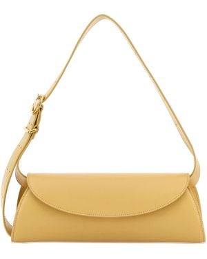 Jil Sander Leather Small Cannolo Shoulder Bag - Metallic