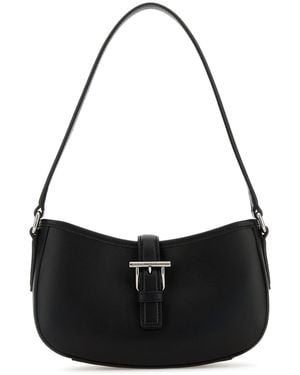 McQueen Borsa a spalla mini in pelle nera - Nero