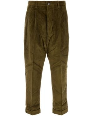 Ami Paris Olive Green Corduroy Pant