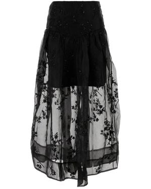Ganni Organza Skirt - Black