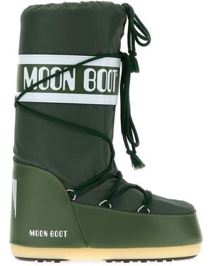 Moon Boot Logo Boots - Green