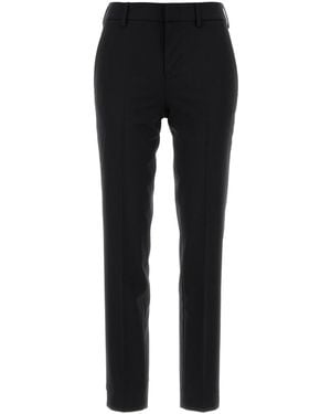 PT Torino Black Stretch Wool Pant
