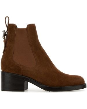 Chloé Caramel Suede Dakota Ankle Boots - Brown