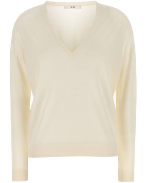 Co. Ivory Cashmere Sweater - White