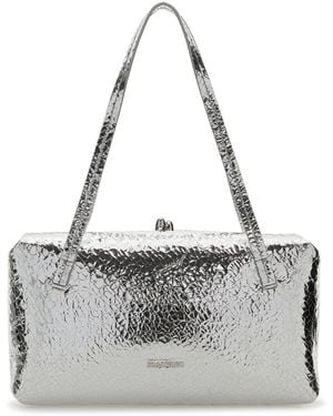 Jil Sander Nappa Leather Goji Pillow Shoulder Bag - Grey