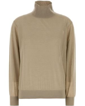 The Row Cappuccino Cashmere Blend Orly Jumper - Natural