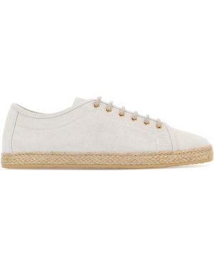 Brunello Cucinelli Sneakers in pelle scamosciata gesso - Bianco