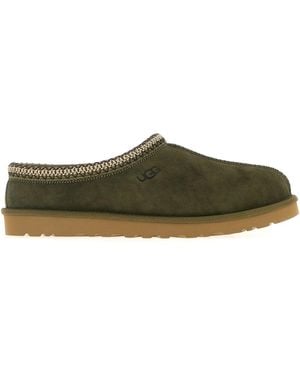 UGG Slippers Tasman in pelle scamosciata verde oliva