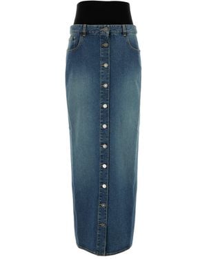 Alaïa Denim Skirt - Blue