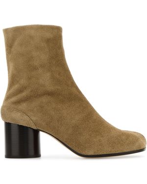 Maison Margiela Suede Tabi Ankle Boots - Brown