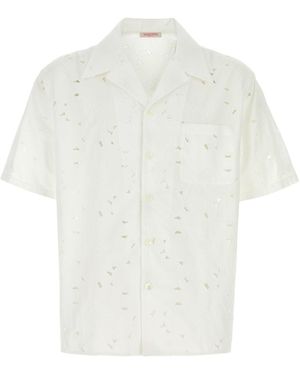 Valentino Garavani Camicia in misto cotone bianco