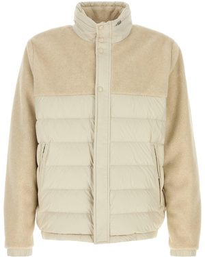 Moncler Sand Polyester Mistral Down Jacket - Natural