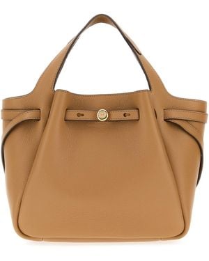 Tory Burch Camel Leather Romy Bucket Bag - Brown
