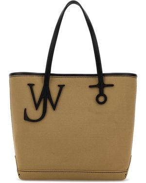 JW Anderson Beige Canvas Small Anchor Bucket Bag - Natural