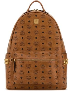 MCM Printed Canvas Backpack - Brown