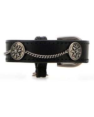 Prada Bracciale in pelle nera - Nero