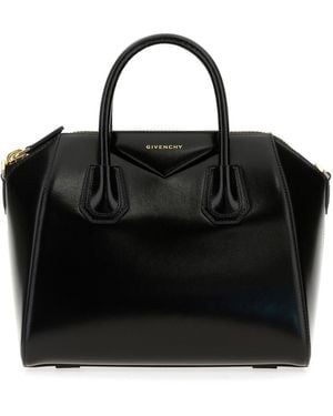 Givenchy Leather Small Antigona Handbag - Black
