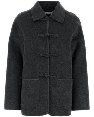 Rohe Gray Wool Blend Jacket - Black