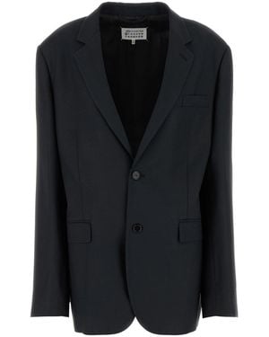 Maison Margiela Black Mohair Blend Oversize Blazer