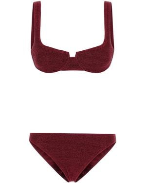 Oséree Bikini in misto nylon bordeaux - Rosso