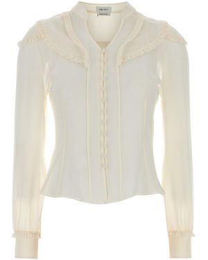 McQueen White Chiffon Shirt