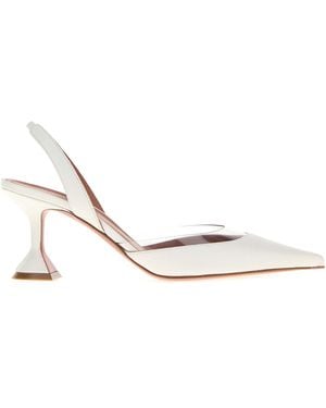 AMINA MUADDI White Nappa Leather Lara Court Shoes