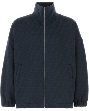 Fendi Felpa in misto poliestere blu navy