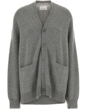 Extreme Cashmere Cardigan oversize n°24 in misto cashmere stretch grigio