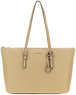 MICHAEL Michael Kors Borsa a mano Quinn grande in pelle sabbia - Neutro