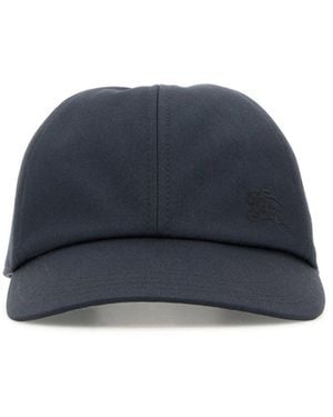 Burberry Cappello da baseball in cotone avio - Blu