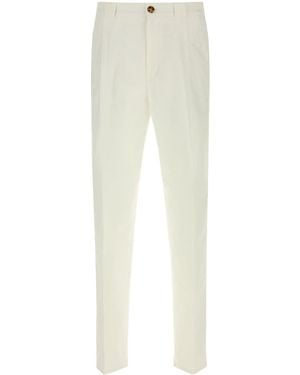 Brunello Cucinelli White Cotton Blend Pant