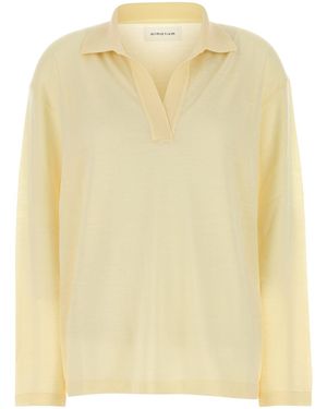 ARMARIUM Pastel Yellow Wool Aurelio Polo Shirt