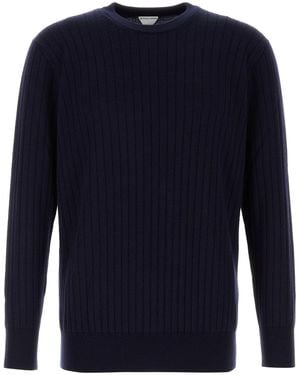Bottega Veneta Maglione in lana blu scuro