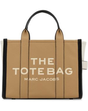 Marc Jacobs Two-tone Leather Medium The Tote Bag Shopping Bag - Metallic