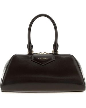 Givenchy Chocolate Leather Small Antigona Handbag - Black