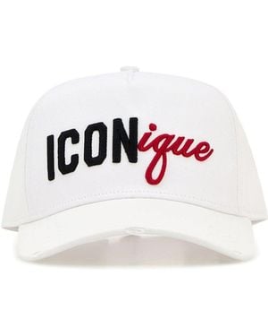 DSquared² White Gabardine Baseball Cap