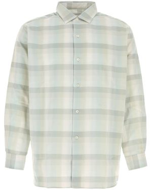 Nanamica Embroidered Cotton Blend Oversize Shirt - White