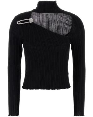 GIUSEPPE DI MORABITO Top in misto lana nero