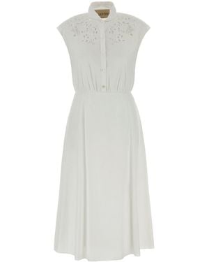 Valentino Garavani White Poplin Dress
