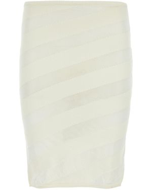 GIMAGUAS Ivory Viscose Blend Skirt - White