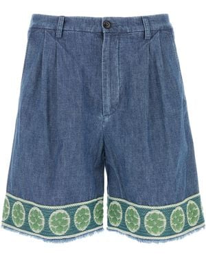 Valentino Garavani Denim Bermuda Shorts - Blue