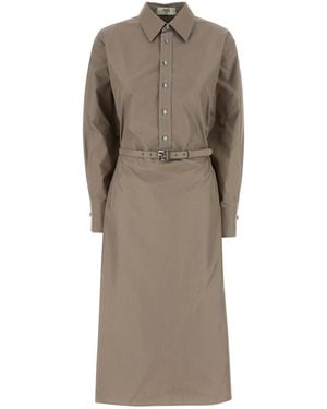 Fendi Abito chemisier in popeline cappuccino - Neutro