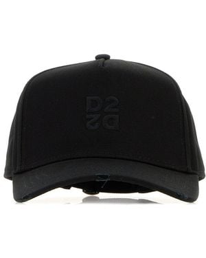 DSquared² Black Cotton Baseball Cap