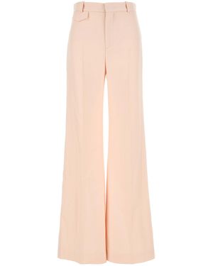 Chloé Pantalone in lana rosa chiaro - Bianco