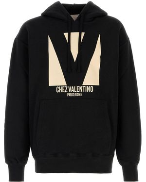 Valentino Garavani Black Cotton Sweatshirt