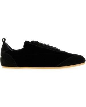 Jil Sander Velvet And Suede Etage Trainers - Black