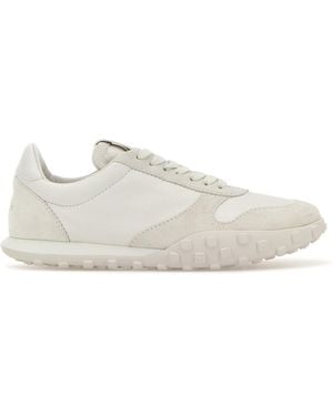 Jil Sander White Leather And Suede Moon Sneakers