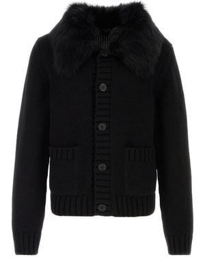 Dolce & Gabbana Cardigan in lana nera - Nero